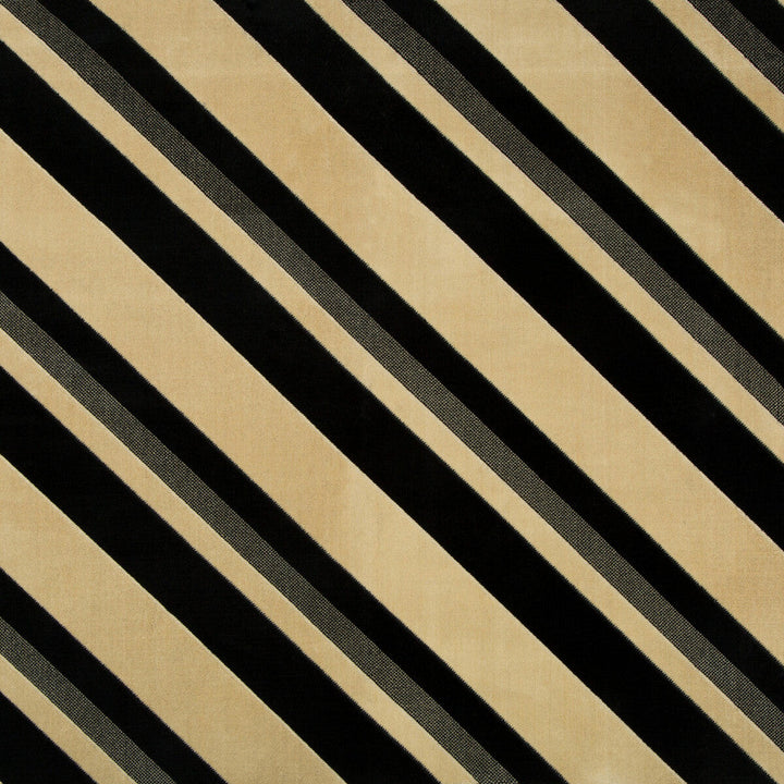 Sereno Stripe Malt/Onyx by Groundworks Designer Fabric KELLY WEARSTLER IV COTTON - 92%;POLYESTER - 8% United States HEAVY Horizontal: 13.5 and Vertical: 13.5 50.75 - Swanky Fabrics -