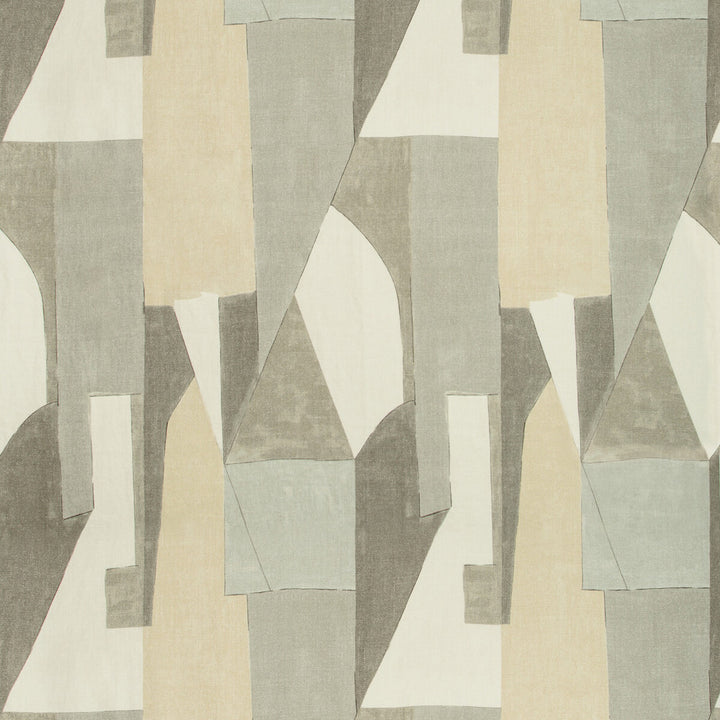 District Alabaster by Groundworks Fabric KELLY WEARSTLER V LINEN - 100% Italy MEDIUM Horizontal: 26.25 and Vertical: 40 52.5 - Fabric Carolina -