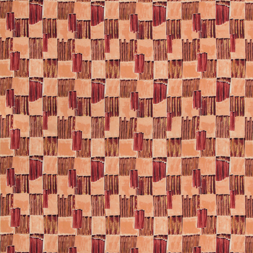 Lyre Fiery by Groundworks Fabric KELLY WEARSTLER V FLAX - 100% Italy LIGHT Horizontal: 13.39 and Vertical: 17.56 53.94 - Fabric Carolina -
