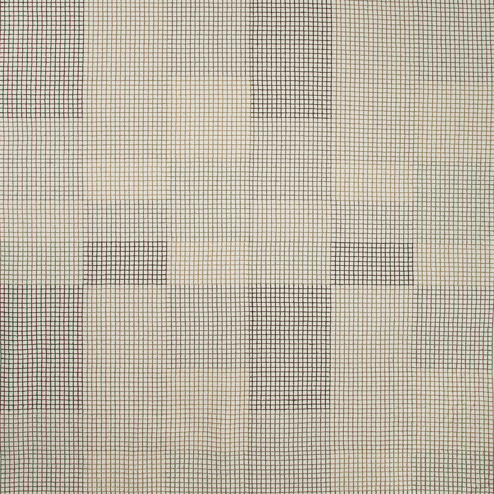 Gridlock Vanilla Bean by Groundworks Fabric KELLY WEARSTLER V COTTON - 84%;SPUN POLYESTER - 16% India Horizontal: 25.4 and Vertical: 29.5 50.8 - Fabric Carolina -