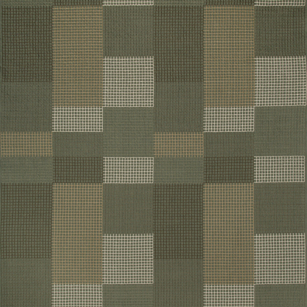 Gridlock Hunter by Groundworks Fabric KELLY WEARSTLER V COTTON - 84%;SPUN POLYESTER - 16% India - Horizontal: 25.4 and Vertical: 29.5 50.8 - Fabric Carolina -