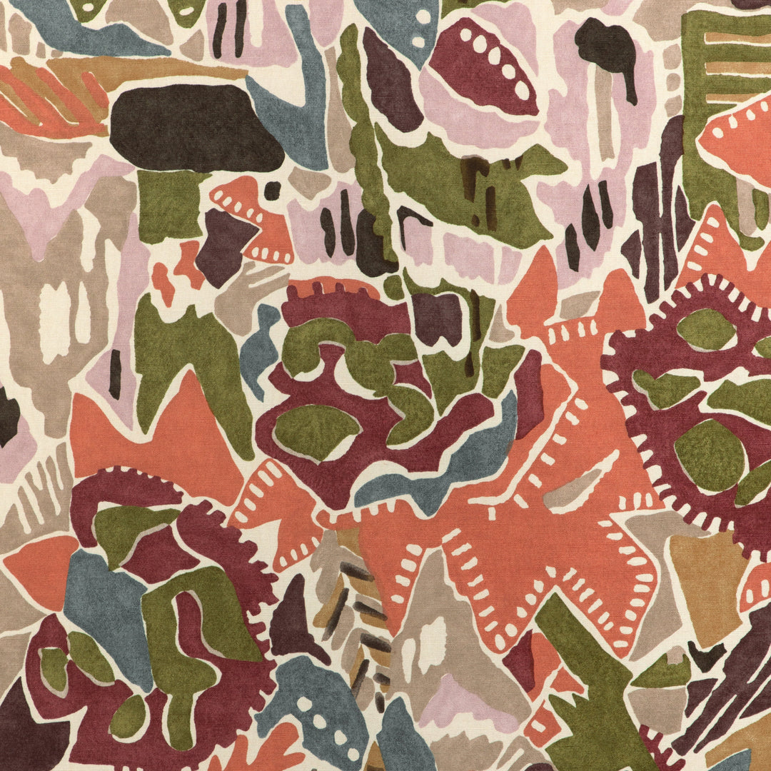 Chrystie Print - Plum/Clay By Lee Jofa Modern Fabric