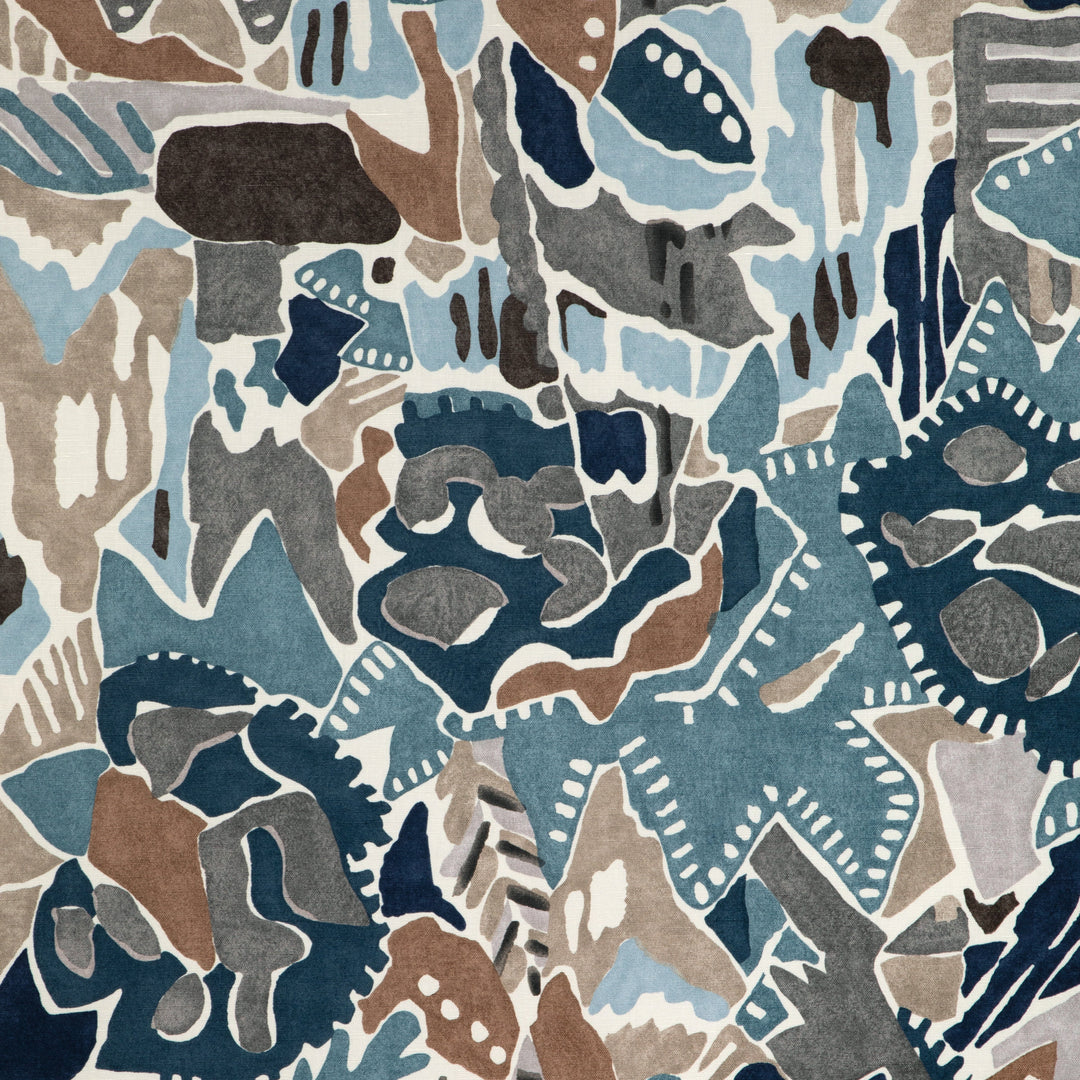 Chrystie Print - Denim/Slate By Lee Jofa Modern Fabric
