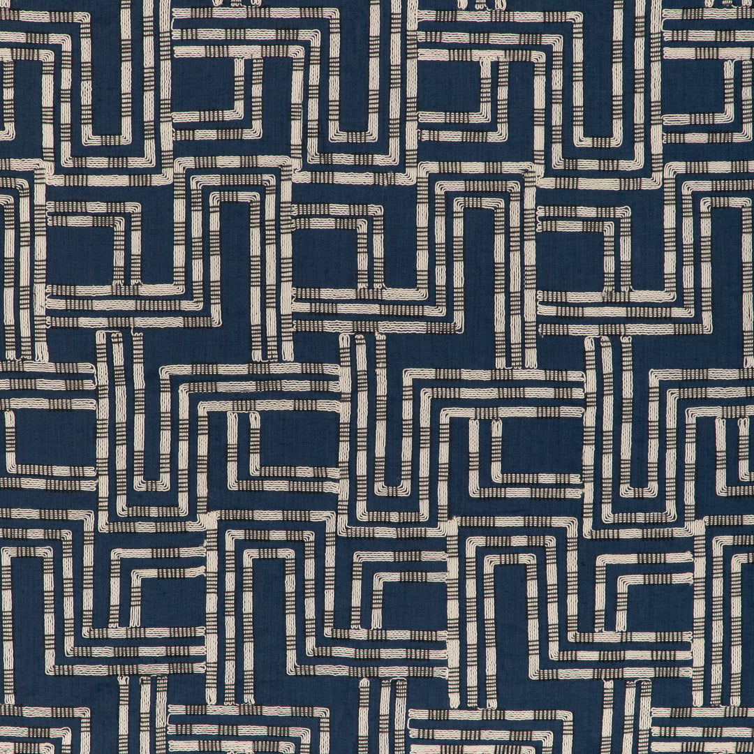 Circuit Emb - Azure By Lee Jofa Modern Fabric
