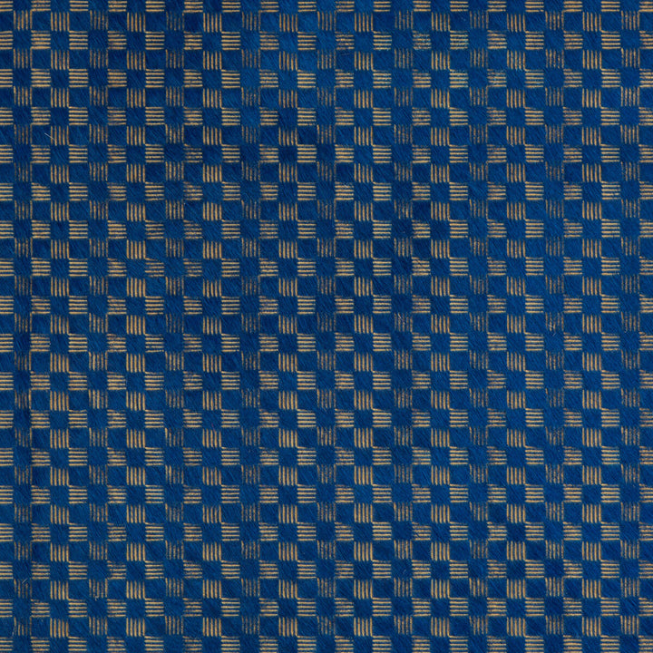 Delux Cadet/Gold by Groundworks Fabric KELLY WEARSTLER LEATHER II LEATHER - 100% Italy Horizontal: 0.31 and Vertical: 0.31 31.49 - Fabric Carolina -