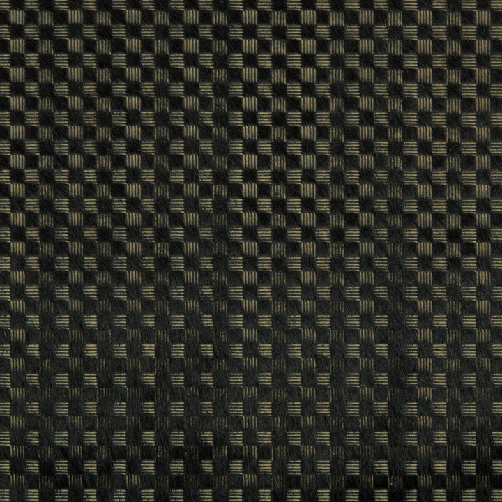 Delux Onyx/Gold by Groundworks Fabric KELLY WEARSTLER LEATHER II LEATHER - 100% Italy Horizontal: 0.31 and Vertical: 0.31 31.49 - Fabric Carolina -