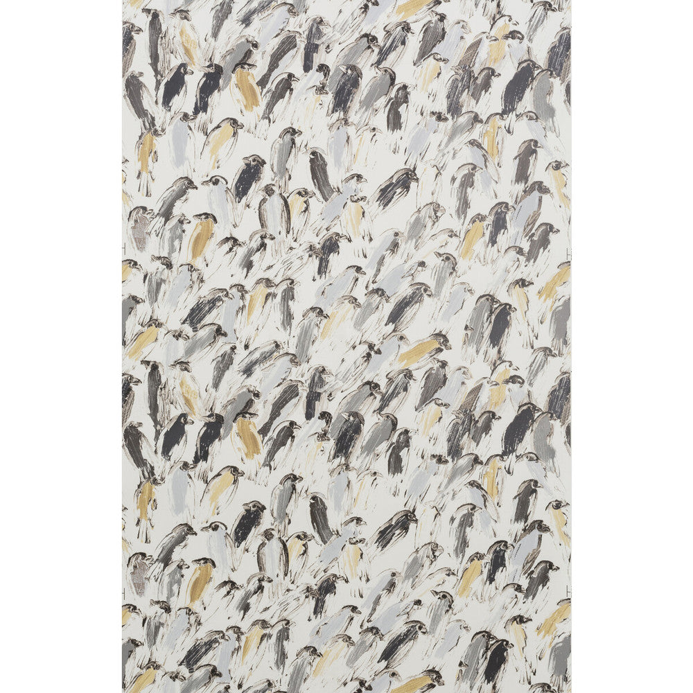 Finches Neutral/Ivory by Groundworks Wallcovering HUNT SLONEM FOR GROUNDWORKS PAPER - 100% United States - Horizontal: 27 and Vertical: 21.5 27 - Fabric Carolina -