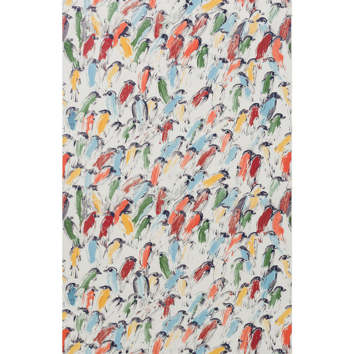 Finches Multi/Ivory by Groundworks Wallcovering HUNT SLONEM FOR GROUNDWORKS PAPER - 100% United States Horizontal: 27 and Vertical: 21.5 27 - Fabric Carolina -