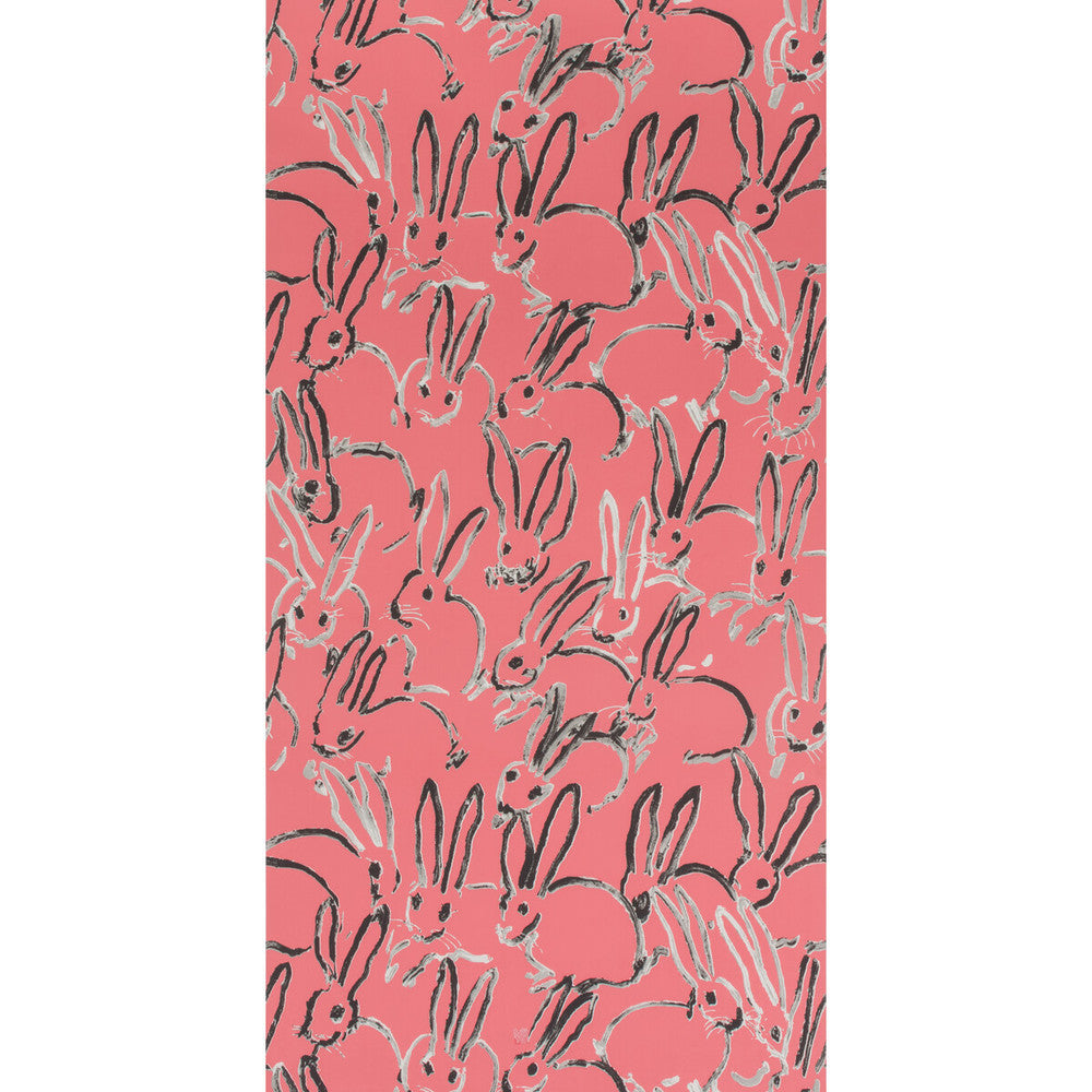 Hutch Pink by Groundworks Wallcovering HUNT SLONEM FOR GROUNDWORKS PAPER - 100% United States - Horizontal: 27 and Vertical: 31.75 27 - Fabric Carolina -