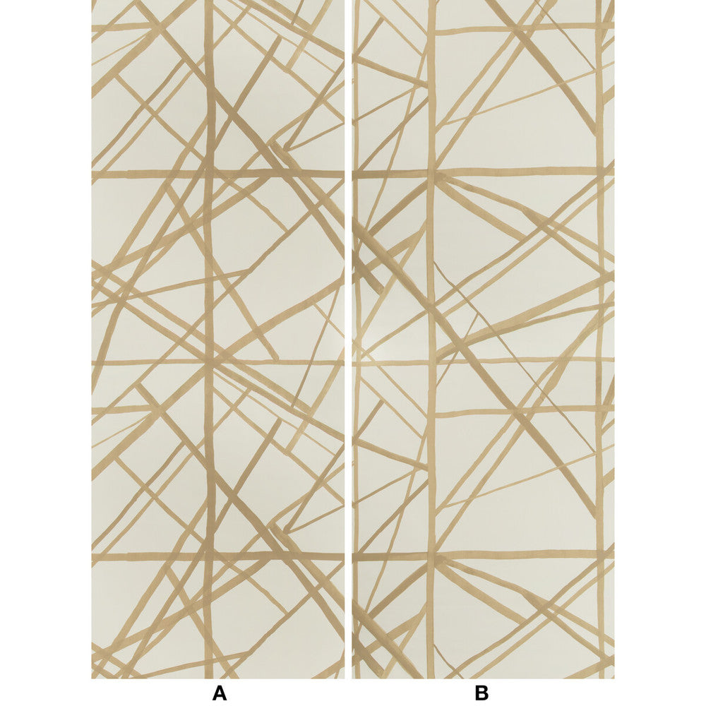 Channels Paper Latte/Suede by Groundworks Wallcovering KELLY WEARSTLER WALLPAPERS III PAPER - 100% United States - Horizontal: 55 and Vertical: 41.25 55 - Fabric Carolina -