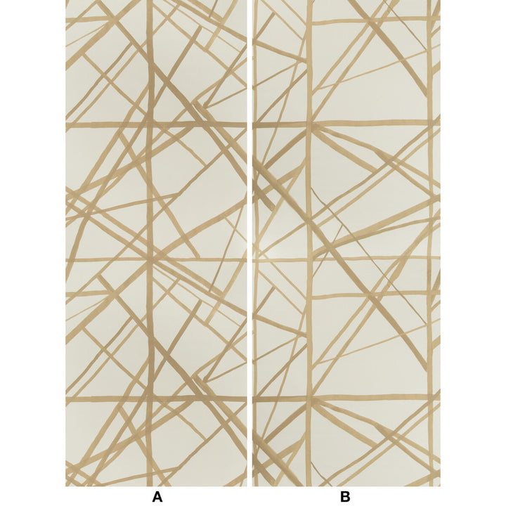 Channels Paper Latte/Suede by Groundworks Wallcovering KELLY WEARSTLER WALLPAPERS III PAPER - 100% United States Horizontal: 55 and Vertical: 41.25 55 - Fabric Carolina -