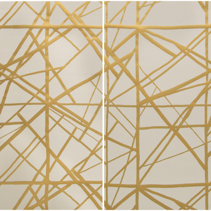 Channels Paper Copper/Beige by Groundworks Wallcovering KELLY WEARSTLER WALLPAPERS PAPER - 100% United States - Horizontal: 55 and Vertical: 41.25 55 - Fabric Carolina -