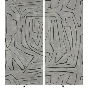 Graffito Graphite by Groundworks Wallcovering
