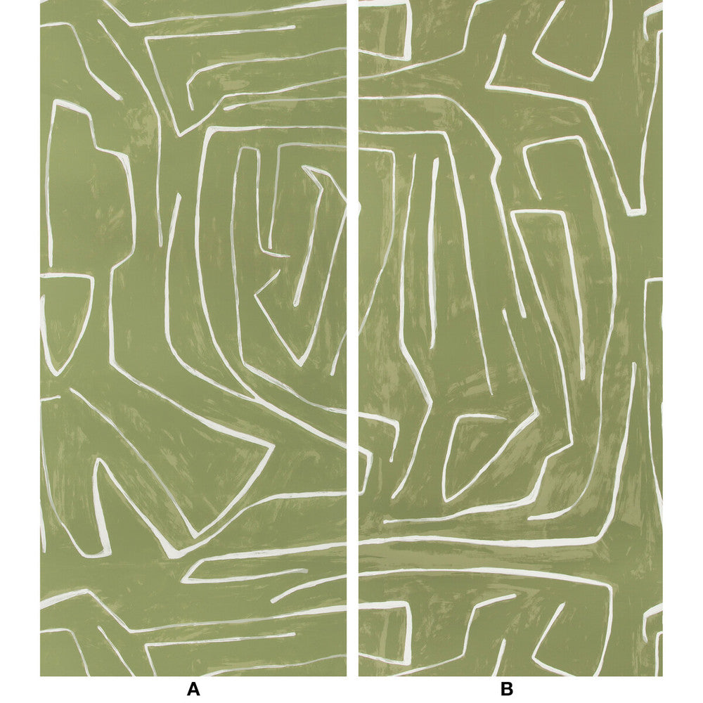 Graffito Fern by Groundworks Wallcovering KELLY WEARSTLER WALLPAPERS V PAPER - 100% United States Horizontal: 54 and Vertical: 54 54 - Fabric Carolina -