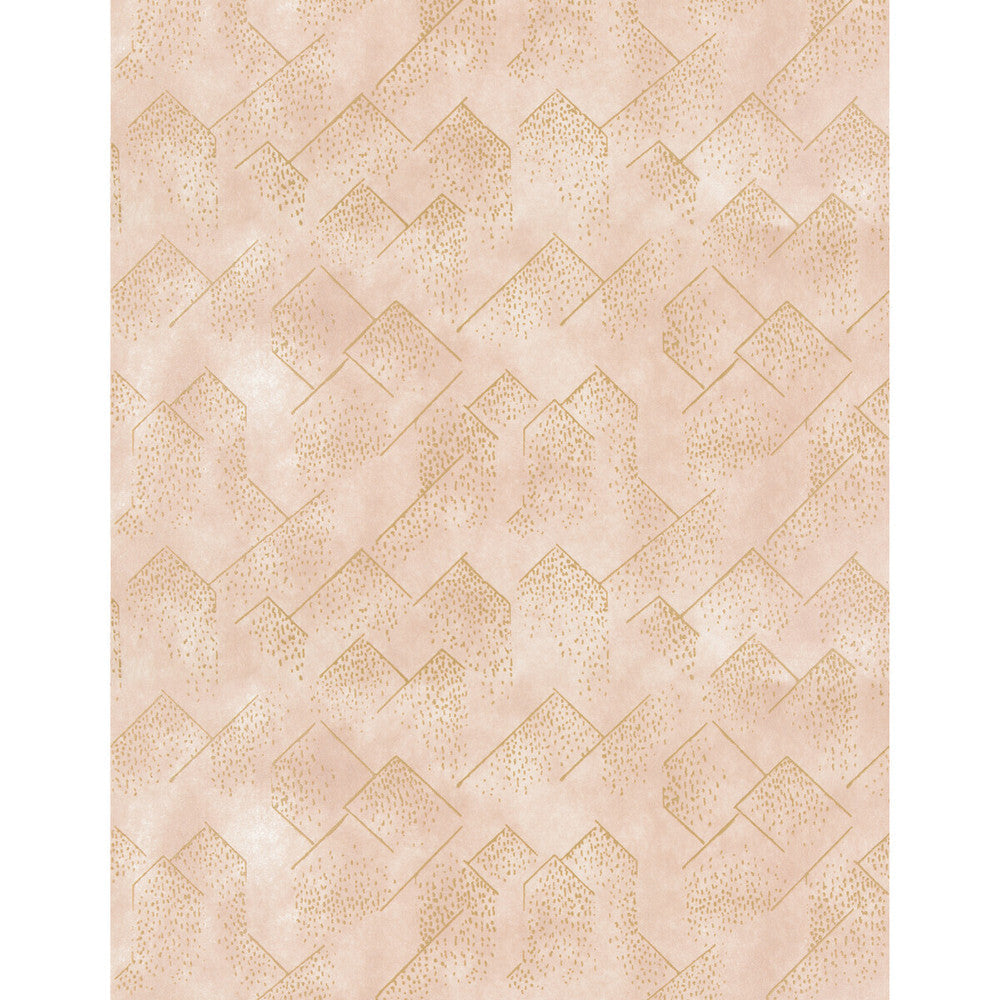 Brink Paper Blush/Gold by Groundworks Designer Wallcovering KELLY WEARSTLER WALLPAPERS III CELLULOSE - 100% United States - Horizontal: 27 and Vertical: 32.5 27 - Swanky Fabrics -