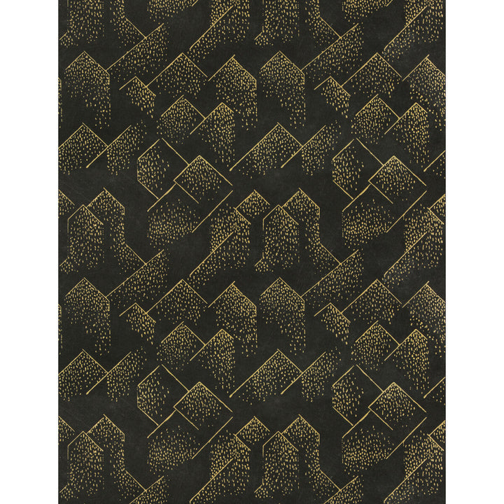 Brink Paper Gold/Onyx by Groundworks Wallcovering KELLY WEARSTLER WALLPAPERS III CELLULOSE - 100% United States - Horizontal: 27 and Vertical: 32.5 27 - Fabric Carolina -
