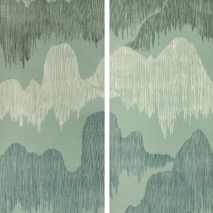 Cascadia Paper Teal by Groundworks Wallcovering