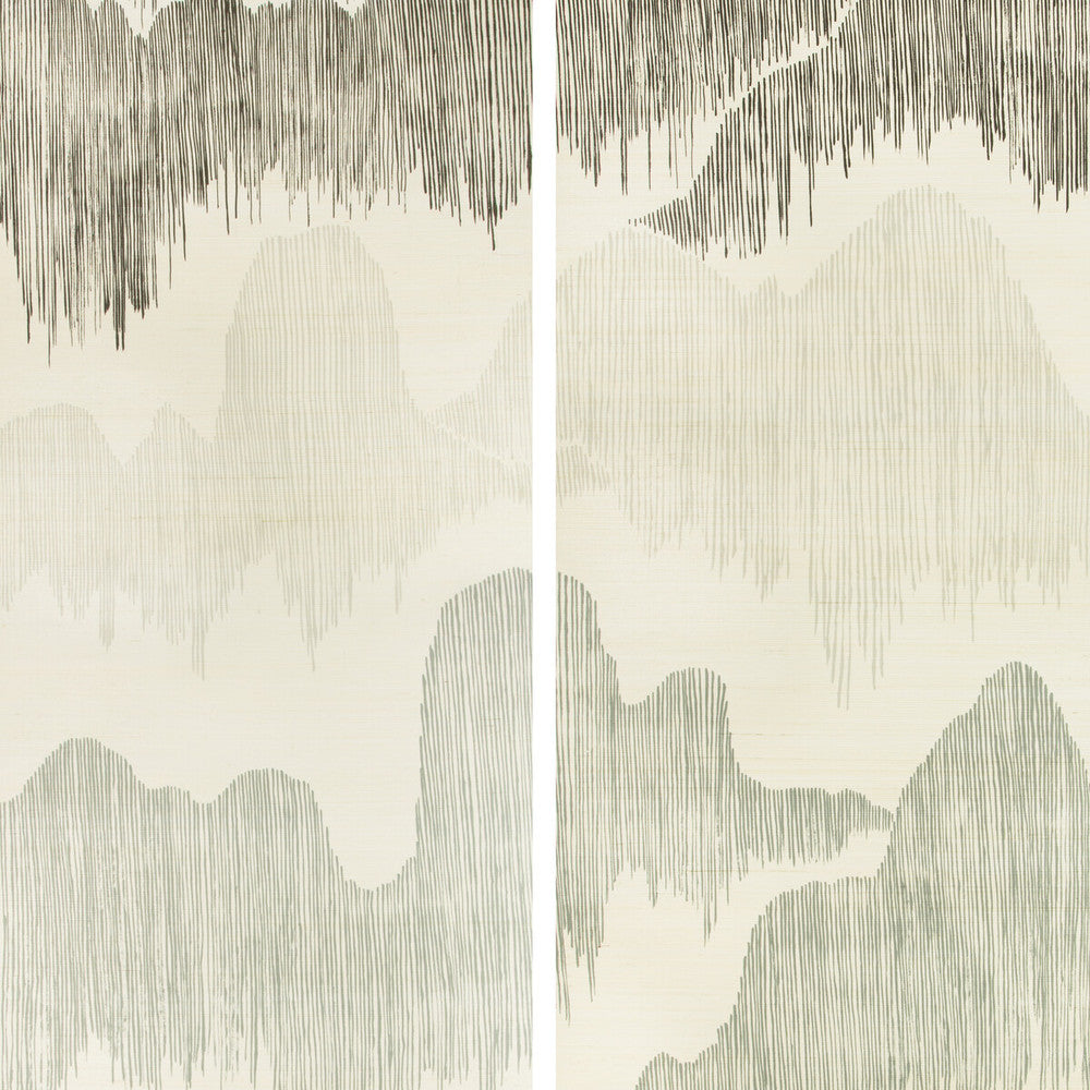 Cascadia Paper Pearl by Groundworks Wallcovering KELLY WEARSTLER WALLPAPERS IV JUTE - 90%;COTTON - 10% Italy - Horizontal: 68.5 and Vertical: 90.55 68.5 - Fabric Carolina -