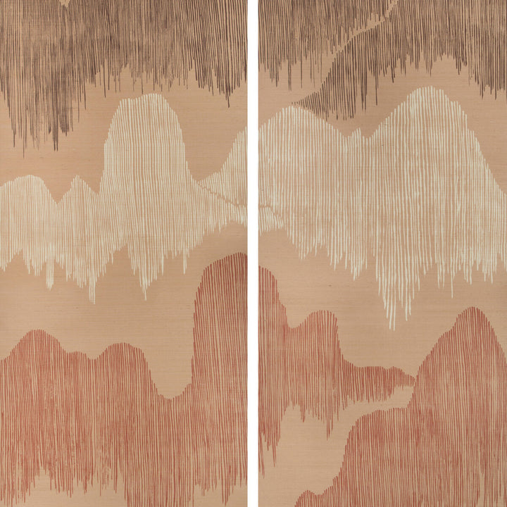 Cascadia Paper Blush by Groundworks Wallcovering KELLY WEARSTLER WALLPAPERS IV JUTE - 90%;COTTON - 10% Italy Horizontal: 68.5 and Vertical: 90.55 68.5 - Fabric Carolina -