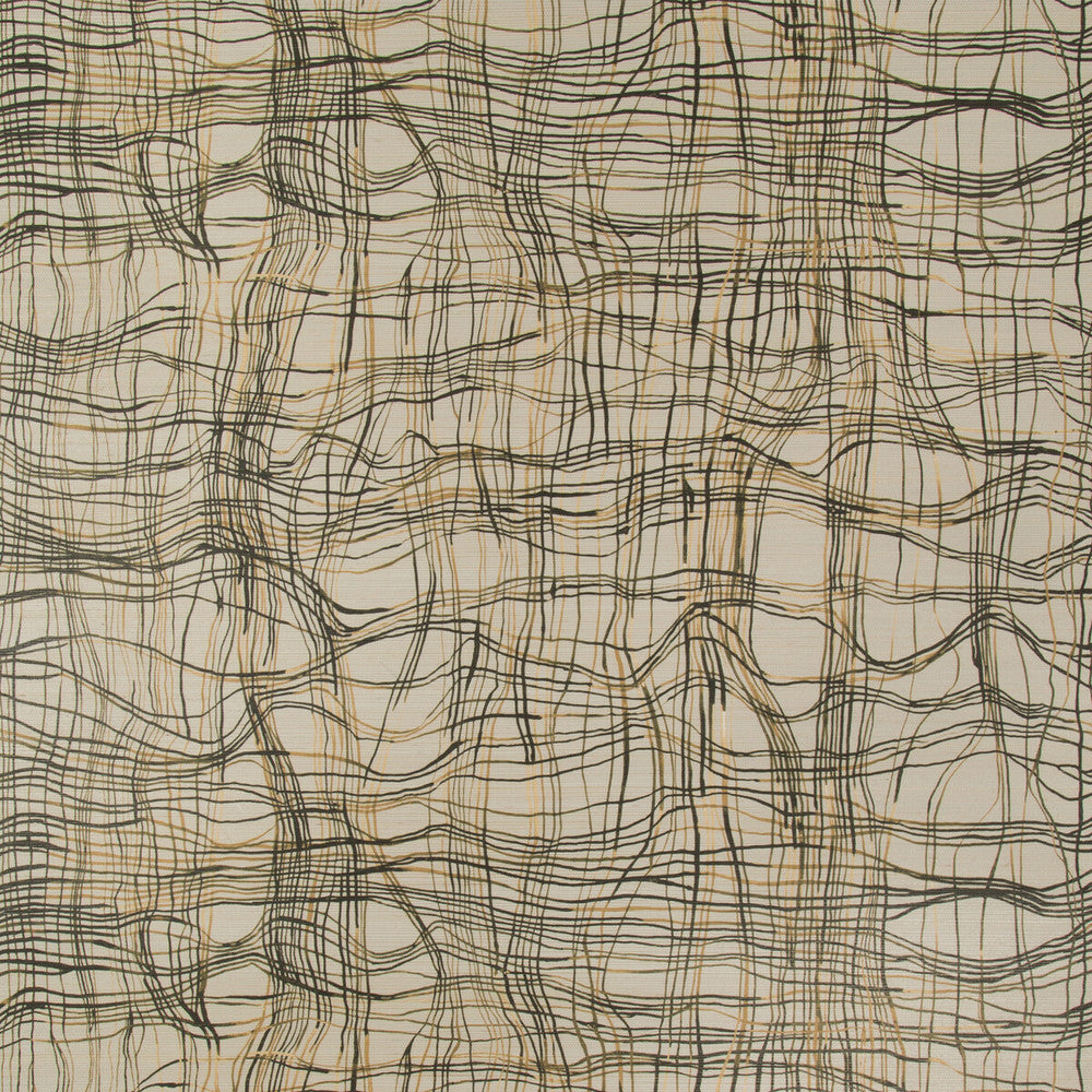 Entangle Paper Charred by Groundworks Wallcovering KELLY WEARSTLER WALLPAPERS IV JUTE - 90%;COTTON - 10% Italy - Horizontal: 34.25 and Vertical: 24.41 34.25 - Fabric Carolina -