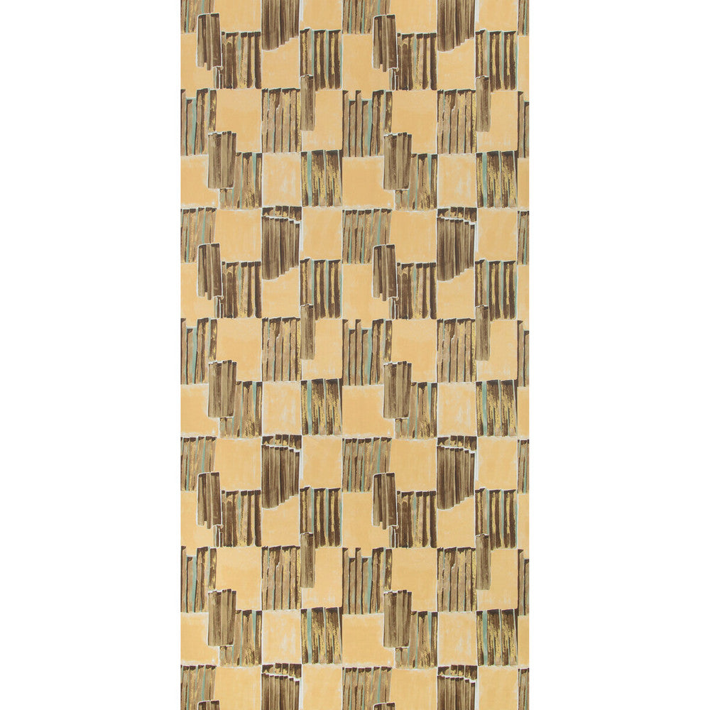 Lyre Paper Bronzed by Groundworks Wallcovering KELLY WEARSTLER WALLPAPERS V CELLULOSE - 60%;POLYESTER - 24%;MINERAL FILLERS - 12%;BINDER - 4% Italy Horizontal: 26.77 and Vertical: 17.56 26.77 - Fabric Carolina -
