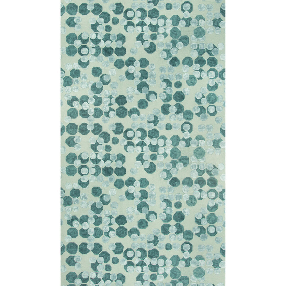 Hex Paper Lagoon by Groundworks Wallcovering KELLY WEARSTLER WALLPAPERS V LINEN - 80%;ACRYLIC - 20% Italy Horizontal: 34.25 and Vertical: 24.68 34.25 - Fabric Carolina -