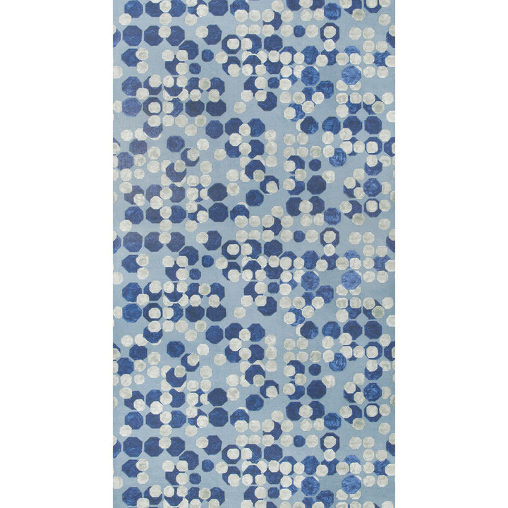 Hex Paper Marine by Groundworks Designer Wallcovering KELLY WEARSTLER WALLPAPERS V LINEN - 80%;ACRYLIC - 20% Italy - Horizontal: 34.25 and Vertical: 24.68 34.25 - Swanky Fabrics -