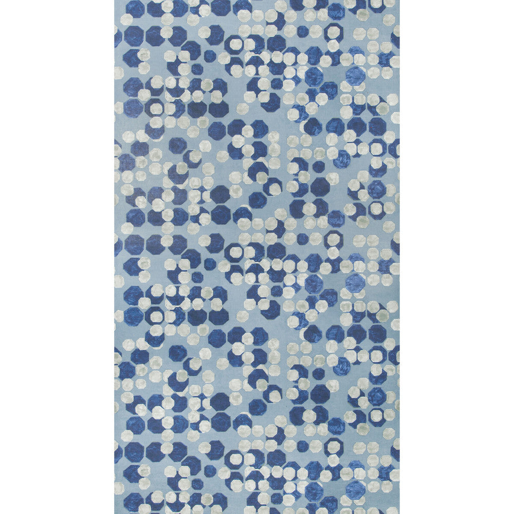 Hex Paper Marine by Groundworks Designer Wallcovering KELLY WEARSTLER WALLPAPERS V LINEN - 80%;ACRYLIC - 20% Italy Horizontal: 34.25 and Vertical: 24.68 34.25 - Swanky Fabrics -