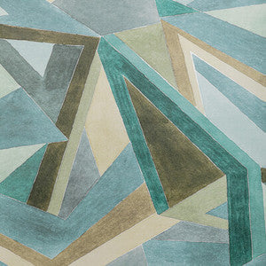 Roulade Paper Aqua/Dune by Lee Jofa Modern Wallcovering