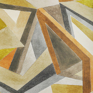 Roulade Paper Citron/Stone by Lee Jofa Modern Wallcovering
