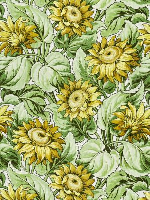 Sunflower Print Harvest GW166310001 by Grey Watkins Designer Fabric FOLKLORE 90% COTTON 10% LINEN UNITED KINGDOM MEDIUM DUTY Horizontal: 31.5" and Vertical: 27.25" 54 - Swanky Fabrics -