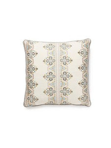 Scalamandre Pillows Imogen Embroidery Pillow 18 X 18 - Earl Grey