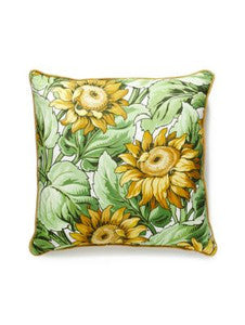 Scalamandre Pillows Sunflower Print Pillow 22 X 22 - Harvest
