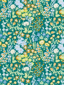 Scalamandre Fabric Nymph Floral Emerald Multi