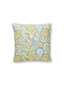 Scalamandre Pillows Maiden Floral Pillow 18 X 18 - Aruba