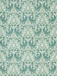 Scalamandre Fabric Kandira Ikat Turquoise
