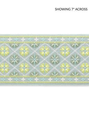 <p>Hansel Embroidered Tape Summer Breeze GWT33290003 by Scalamandre Trim</p><p><strong>Required Minimum Quantity Purchase: Fabrics by the yard 1 YARD MINIMUM </p><p>Book: FOLKLORE</p><p>Content: 70% COTTON 30% POLYESTER</p><p>Origin: INDIA</p><p>Performance: MEDIUM DUTY</p><p>Repeat: Horizontal: 1.5" and Vertical: </p><p>Width: 4</p>