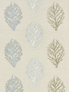 Scalamandre Fabric Coral Reef Embroidery Sand