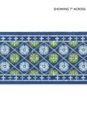Hansel Embroidered Tape Blackberry Fields GWT33290004 by Grey Watkins Designer Trim FOLKLORE 70% COTTON 30% POLYESTER INDIA MEDIUM DUTY Horizontal: 1.5" and Vertical: 4 - Swanky Fabrics -