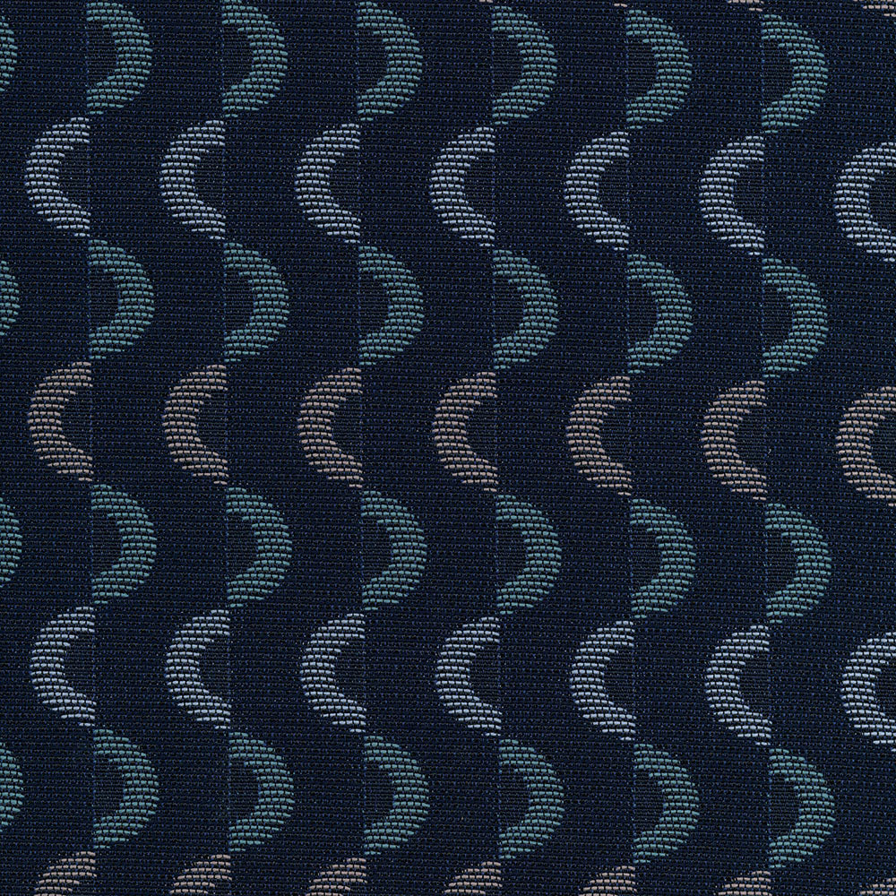 Gyre 334 Danube by Seaqual Designer Fabric Gyre 78% Polyester,22% Seaqual Polyester 102,000 Double Rubs (Wyzenbeek) </p><p>Repeat: Horizontal: 1.875 in. (4.763 cm) across the roll and Vertical: 6.675 in. (16.955 cm) up the roll 55 in. (140 cm) - Swanky Fabrics -