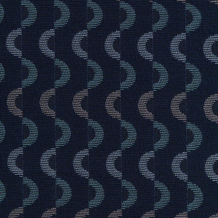 Gyre 334 Danube by Seaqual Designer Fabric Gyre 78% Polyester,22% Seaqual Polyester 102,000 Double Rubs (Wyzenbeek) </p><p>Repeat: Horizontal: 1.875 in. (4.763 cm) across the roll and Vertical: 6.675 in. (16.955 cm) up the roll 55 in. (140 cm) - Swanky Fabrics -