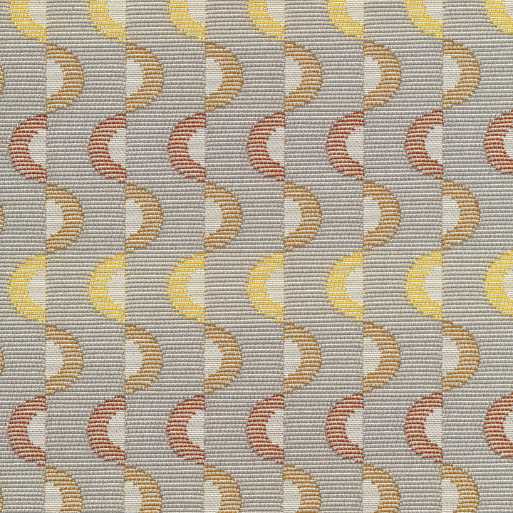 Gyre 945 Sunrise by Seaqual Designer Fabric Gyre 78% Polyester,22% Seaqual Polyester 102,000 Double Rubs (Wyzenbeek) </p><p>Repeat: Horizontal: 1.875 in. (4.763 cm) across the roll and Vertical: 6.675 in. (16.955 cm) up the roll 55 in. (140 cm) - Swanky Fabrics -