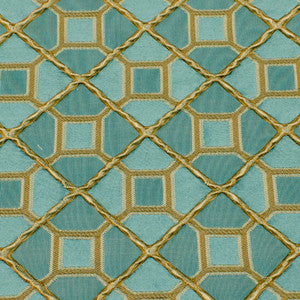 Garnet B Teal by Europatex Fabric