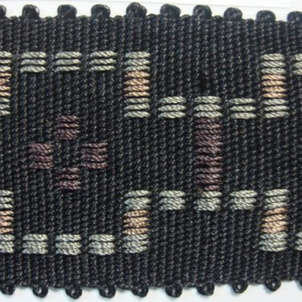 Gates Charcoal by Europatex Fabric Vinyard 100% Polyester 1.50 inches - Fabric Carolina -