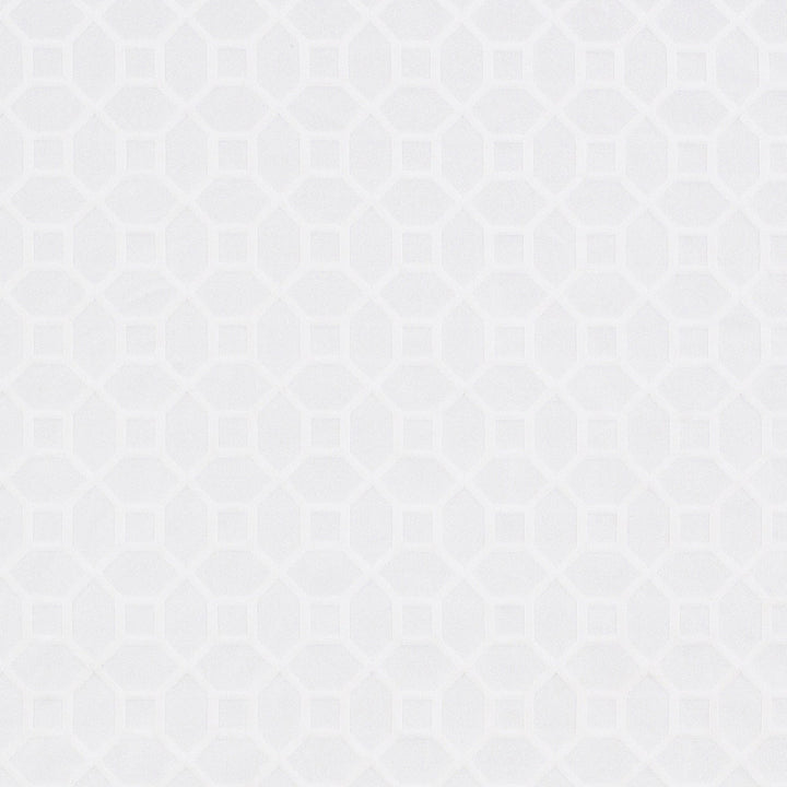 Gramercy Square White by Europatex Fabric Gramercy & Parade 60% Cotton, 40% Polyester 2.5" H, 2.5" V 54.00 inches - Fabric Carolina -