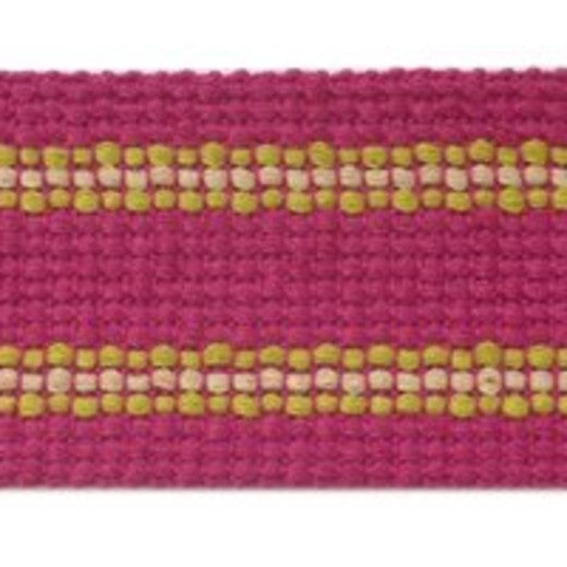 Grassi-Pink by Europatex Designer Fabric Carnivale 100% Polyester China See Sample Horizontal: N/A and Vertical: N/A 1.75 inches  - Swanky Fabrics -