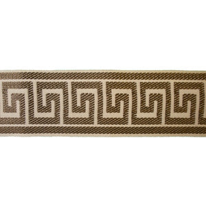 Greek Key Khaki by Europatex Fabric