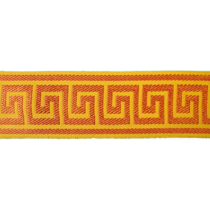 Greek Key Mandarin by Europatex Fabric Tapes Decor 100% Polyester 1.40 inches - Fabric Carolina -