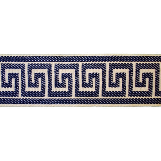 Greek Key - Marine by Europatex Fabric Tapes Decor 100% Polyester China See Sample Horizontal: N/A and Vertical: N/A 2.50 inches  - Fabric Carolina -