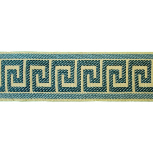 Greek Key - Navy by Europatex Fabric Tapes Decor 100% Polyester China See Sample Horizontal: N/A and Vertical: N/A 2.50 inches  - Fabric Carolina -